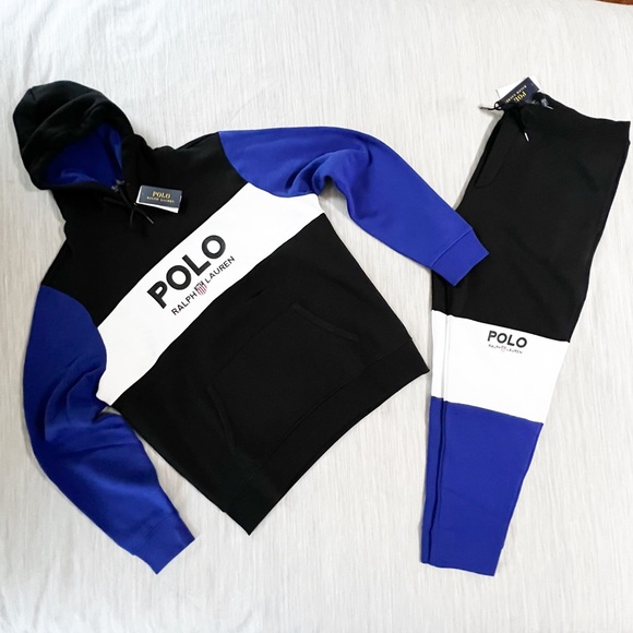 Polo Ralph Lauren 1967 Olympic Stadium Shield Logo Double Knit Jogger Sweatsuit - Picture 1 of 12